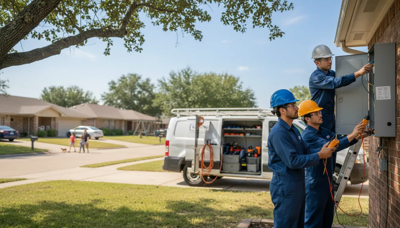 Certified electrician providing emergency electrical services in Markham, TX